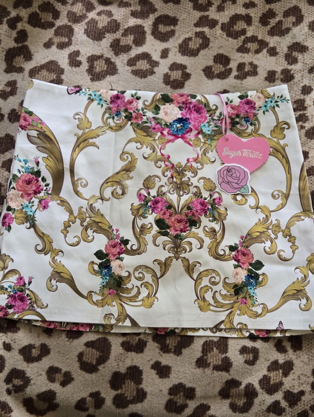 Floral Baroque Mini Skirt by Sugar Thrillz
